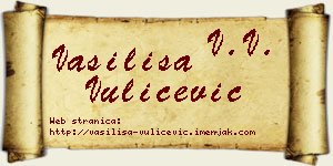 Vasilisa Vulićević vizit kartica